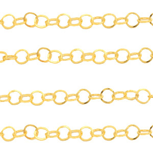Stainless Steel - Rostfrei Stahl Schmuckzubeh&ouml;r Gliederkette Gold