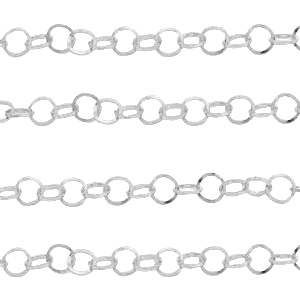 Stainless Steel - Rostfrei Stahl Schmuckzubeh&ouml;r Gliederkette Silber