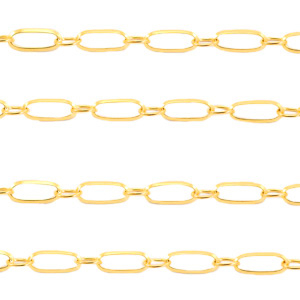 Stainless Steel - Rostfrei Stahl Schmuckzubeh&ouml;r Gliederkette Gold