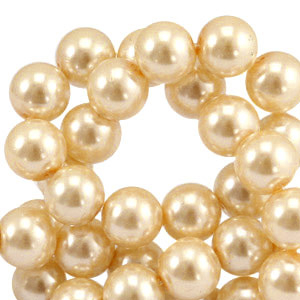 Top Qualit&auml;t Glaswachsperlen 8 mm Rich gold