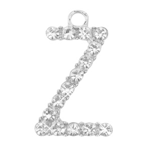 Basic Quality Metall Anh&auml;nger Strass Initiale Z Antik silber