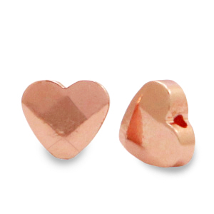 H&auml;matit Perlen Herz Facet Rosegold