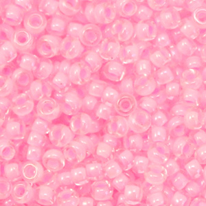 Miyuki Rocailles 8/0 Pink lined crystal 8-207