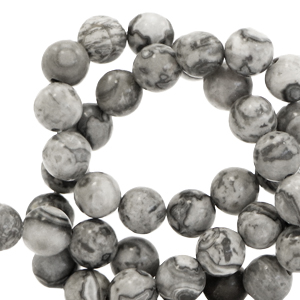 Naturstein Perlen Dolomit 6mm Moon grey
