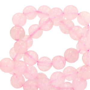 Naturstein Perlen Quarz 6mm Ice pink