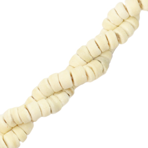 Kokos Perlen Disc 6mm White