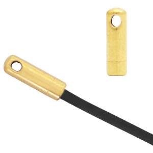 Stainless Steel - Rostfreiem Stahl Schmuckzubeh&ouml;r Endkappen &Oslash;1.5mm Gold