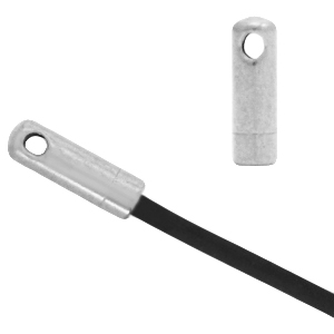 Stainless Steel - Rostfreiem Stahl Schmuckzubeh&ouml;r Endkappen &Oslash;1.2mm Silber
