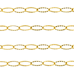 Stainless Steel - Rostfrei Stahl Schmuckzubeh&ouml;r Gliederkette Gold