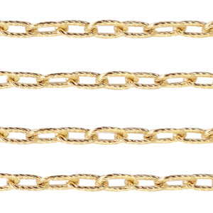 Stainless Steel - Rostfrei Stahl Schmuckzubeh&ouml;r Gliederkette Ankerkette Gold