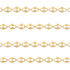 Stainless Steel - Rostfrei Stahl Schmuckzubeh&ouml;r Gliederkette Gold