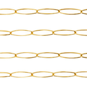 Stainless Steel - Rostfrei Stahl Schmuckzubeh&ouml;r Gliederkette Gold