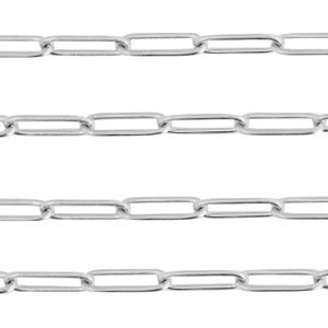 Stainless Steel - Rostfrei Stahl Schmuckzubeh&ouml;r Gliederkette Silber