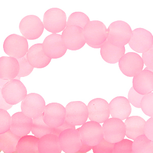 4 mm Glasperlen matt Azalea pink