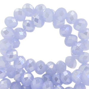 Top Glas Facett Perlen 3x2mm rondellen Chambray blue-pearl shine coating