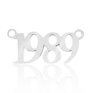 Stainless Steel - Rostfrei Stahl Anh&auml;nger/Zwischenst&uuml;ck Jahr 1989 Silber