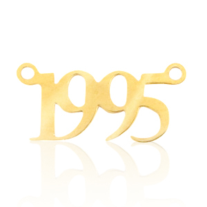 Stainless Steel - Rostfreiem Stahl Anh&auml;nger/Zwischenst&uuml;ck Jahr 1995 Gold