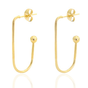 Ohrringe aus Stainless Steel - Rostfreiem Stahl Gold