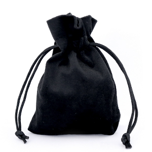 Schmuckbeutel Samt Black