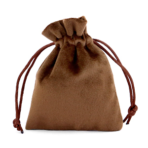 Schmuckbeutel Samt Dark brown