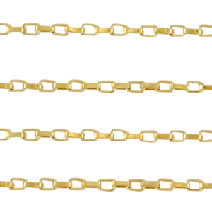 Stainless Steel - Rostfrei Stahl Schmuckzubeh&ouml;r Gliederkette Venezianer Gold