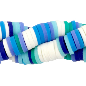 Katsuki Perlen 6mm Blue white mix