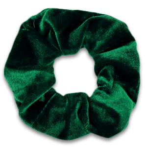 Haargummi velvet Fir green