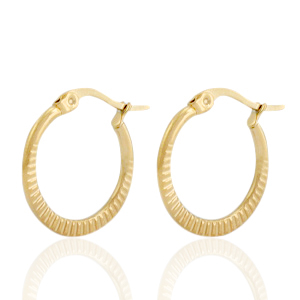Ohrringe aus Stainless Steel - Rostfreiem Stahl Creolen Gold