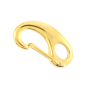 Stainless Steel - Rostfrei Stahl Schmuckzubeh&ouml;r Karabinerverschluss 16mm Gold