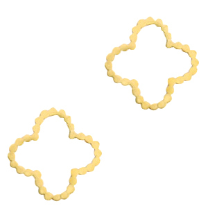 Stainless Steel - Rostfrei Stahl Anh&auml;nger/Zwischenst&uuml;ck Blume Gold