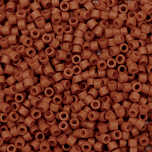 Miyuki Perlen delica's 11/0 Opaque sf dyed sienna brown DB-794
