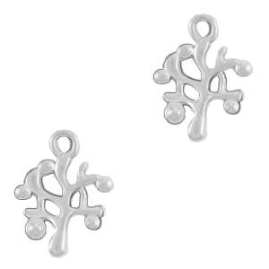 Metall Anh&auml;nger DQ Baum Antik silber (Nickelfrei)