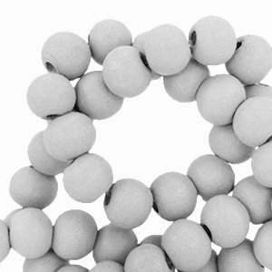 Holzperlen rund 8mm Pewter grey