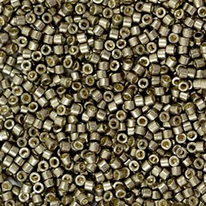 Miyuki Perlen delica's 11/0 Duracoat galvanized pewter silver DB-1852