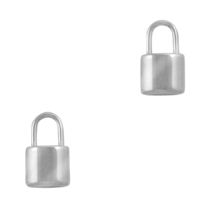 Stainless Steel - Rostfrei Stahl Anh&auml;nger Verschluss Silber