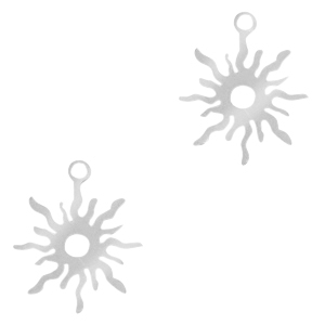 Stainless Steel - Rostfrei Stahl Anh&auml;nger Sonne Silber