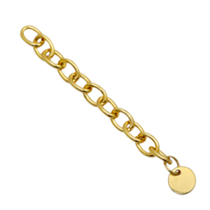 Stainless Steel - Rostfrei Stahl Schmuckzubeh&ouml;r Verl&auml;ngerungskette coin 8mm Gold