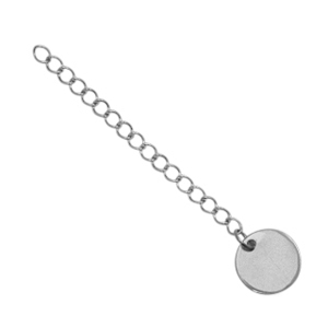 Stainless Steel - Rostfrei Stahl Schmuckzubeh&ouml;r Verl&auml;ngerungskette coin 10mm Silber