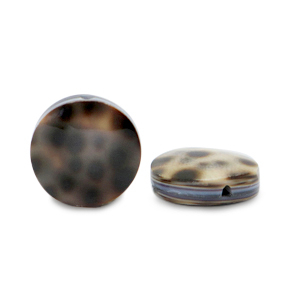 Muschel Perlen 15mm Brown beige