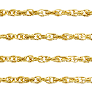 Stainless Steel - Rostfrei Stahl Schmuckzubeh&ouml;r Gliederkette Gold
