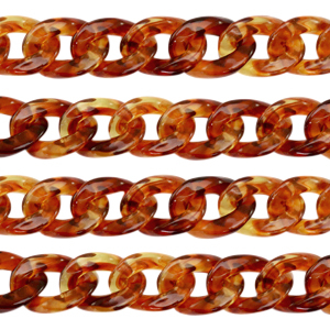 Acrylkette 19mm Topaz brown