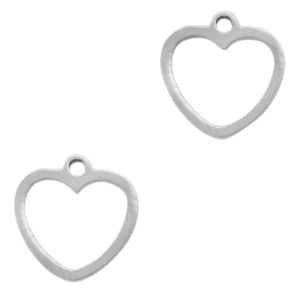 Stainless Steel - Rostfrei Stahl Anh&auml;nger Herz Silber