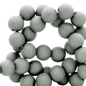 6 mm Acryl Perlen matt Light grey