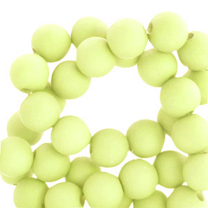 4 mm Acryl Perlen matt Light yellow
