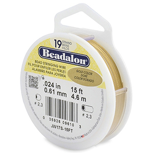 Beadalon Schmuckdraht 19 Str&auml;nge 0.61mm Gold