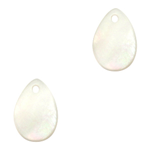 Muschel Anh&auml;nger Specials Tropfenform White (Naturliche Farbe Muschel)