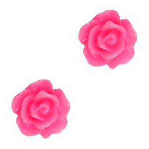 Rosen Perlen 10mm Magenta pink