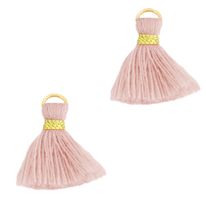 Perlen Quaste 1.5cm Gold-vintage pink