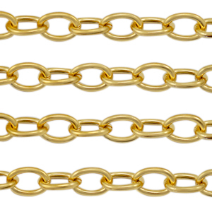 Stainless Steel - Rostfrei Stahl Schmuckzubeh&ouml;r Gliederkette Ankerkette Gold