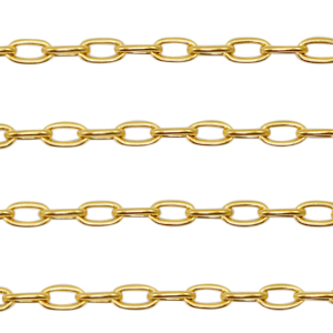 Stainless Steel - Rostfrei Stahl Schmuckzubeh&ouml;r Gliederkette Ankerkette Gold